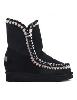 Botas Mou Inner wedge short with 3d overstitching negro