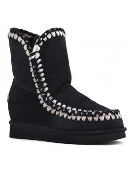Botas Mou Inner wedge short with 3d overstitching negro