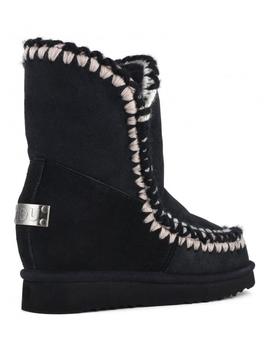 Botas Mou Inner wedge short with 3d overstitching negro
