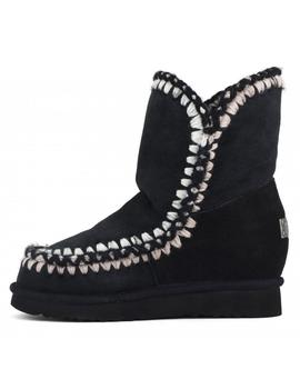 Botas Mou Inner wedge short with 3d overstitching negro