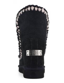 Botas Mou Inner wedge short with 3d overstitching negro