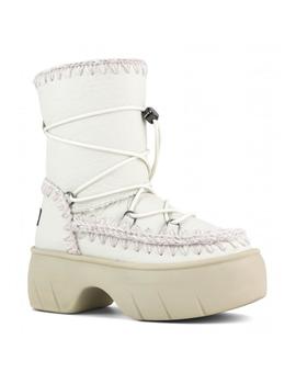 Bota plataforma Mou Eskimo snow twist short BLANCO