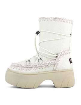 Bota plataforma Mou Eskimo snow twist short BLANCO