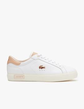 Zapatillas blancas de mujer Lacoste Powercourt en piel