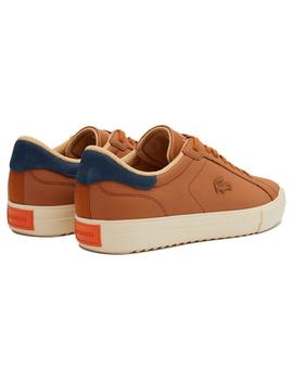 Zapatillas de piel marrones Lacoste Powercourt