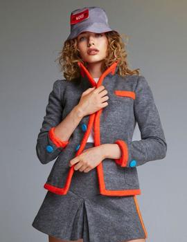 Chaqueta blazer gris/naranja de Le Cruel