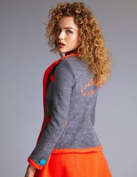 Chaqueta blazer gris/naranja de Le Cruel