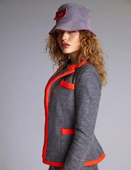 Chaqueta blazer gris/naranja de Le Cruel