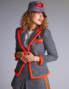 Chaqueta blazer gris/naranja de Le Cruel