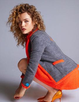 Chaqueta blazer gris/naranja de Le Cruel