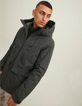 Parka negra con capucha Kaiser de Jack Jones