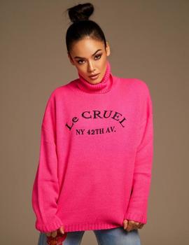 Jersey rosa fluor cuello cisne Le Cruel