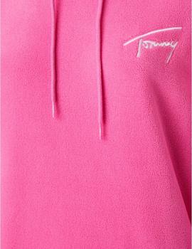  Sudadera rosa oversized polar Signature de Tommy Jeans
