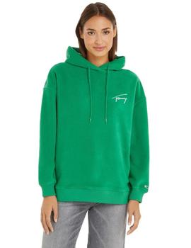 Sudadera rosa oversized polar Signature de Tommy Jeans