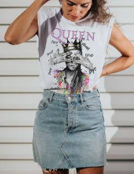 Camiseta de mujer QUEEN blanca