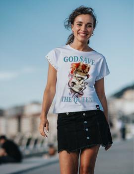 Camiseta de mujer GOD blanca