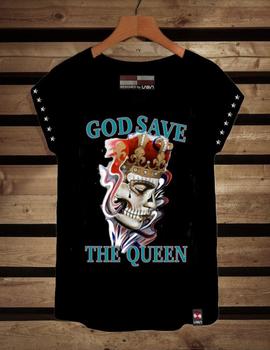 Camiseta de mujer GOD negra