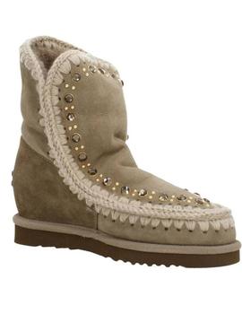 Botas Mou Inner Wedge Short Studs & Crystals