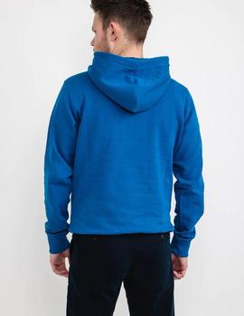 Sudadera azul monologo con capucha