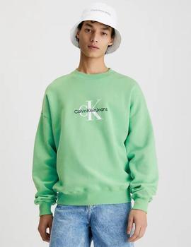 Sudadera verde Oversized Monologo Calvin Klein