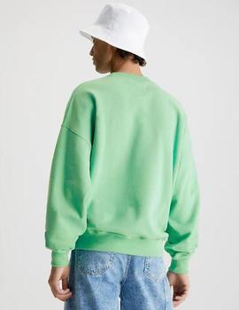 Sudadera verde Oversized Monologo Calvin Klein