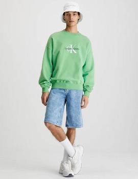 Sudadera verde Oversized Monologo Calvin Klein