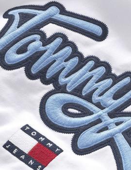 Sudadera blanca oversized con logo universitario Tommy Jeans