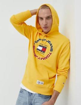 Sudadera con capucha amarilla Athletic de Tommy Jeans