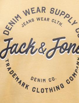 Sudadera amarilla de cuello redondo Jack Jones