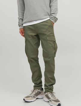 Pantalón slim cargo verde de Jack Jones