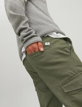 Pantalón slim cargo verde de Jack Jones