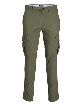 Pantalón slim cargo verde de Jack Jones