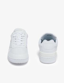 Zapatillas Lacoste T-Clip en piel WHT/WHT