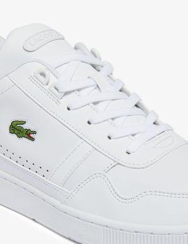 Zapatillas Lacoste T-Clip en piel WHT/WHT