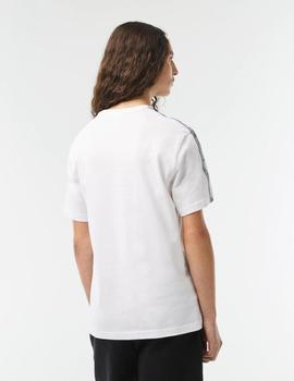 Camiseta de hombre Lacoste regular fit con raya con logo