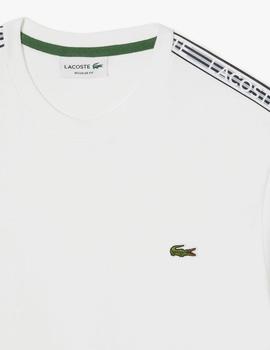 Camiseta de hombre Lacoste regular fit con raya con logo