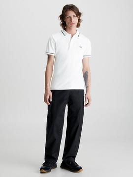 Polo Slim blanco de algodón piqué Calvin Klein