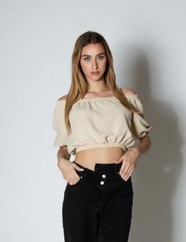 Top cropped beige JAIMÉ