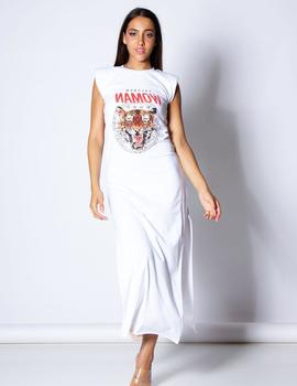 Maxivestido blanco tigre JAIMÉ