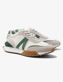 Zapatillas Lacoste L-Spin deluxe en piel blanco/verde