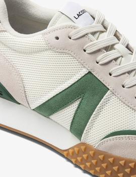 Zapatillas Lacoste L-Spin deluxe en piel blanco/verde