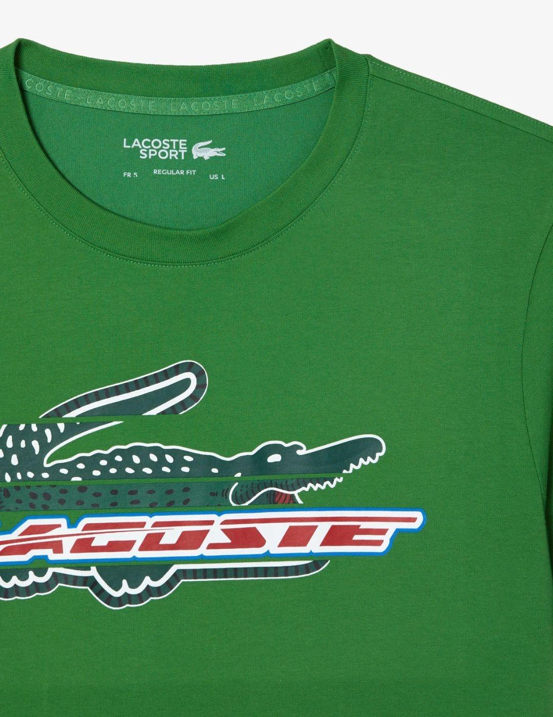 Camiseta de hombre Lacoste Sport con logo Tarragón