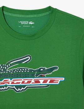 Camiseta de hombre Lacoste Sport con logo Tarragón