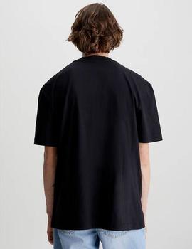 Camiseta oversized negra con Monologo Calvin Klein