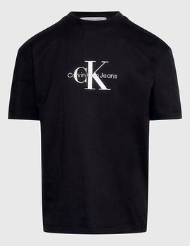 Camiseta oversized negra con Monologo Calvin Klein