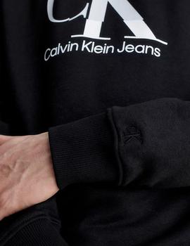 Sudadera negra con monograma de Calvin Klein