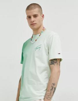 Camiseta verde con efecto degradé Tommy Jeans