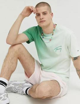 Camiseta verde con efecto degradé Tommy Jeans