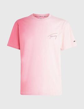 Camiseta rosa con efecto degradé Tommy Jeans