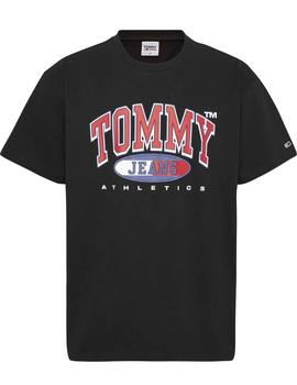 Camiseta essential negra con logo gráfico Tommy Jeans